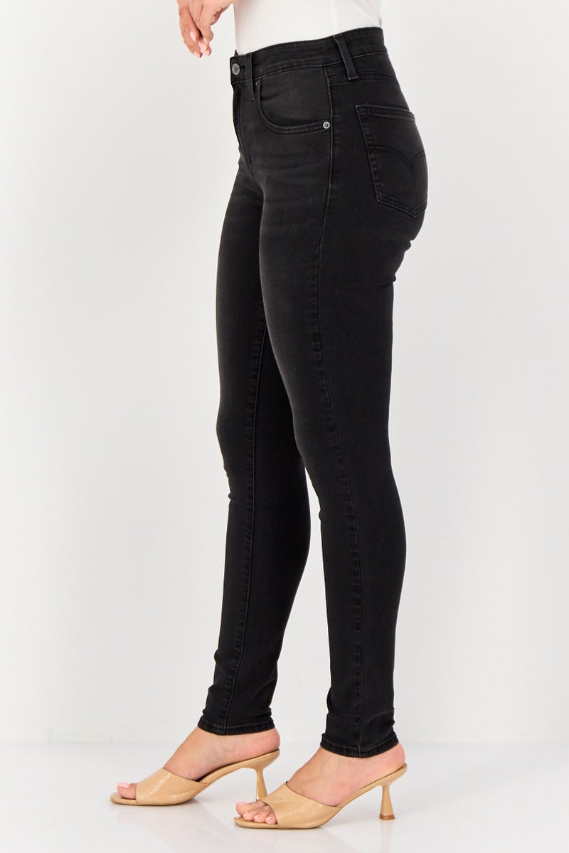 Levi's Women Skinny Fit High Rise Stretchable Jean, Washed Black - Image 2