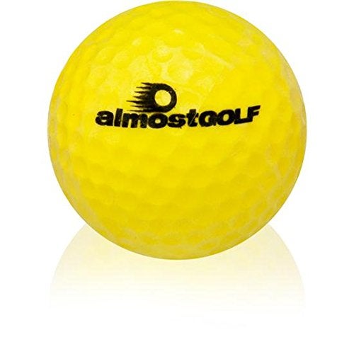 Almost Best Practice Golf Balls on The Planet. Perfect for Golf Training. Solid Contact for Great Feedback. Limited Flight for Backyard use. Safe for Indoors. by AlmostGolf (10 Pack Yellow) - Image 2