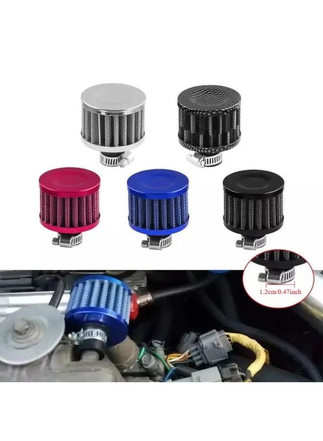 Black Universal 12mm Air Intake Filter For Car And Motorcycle - Image 1