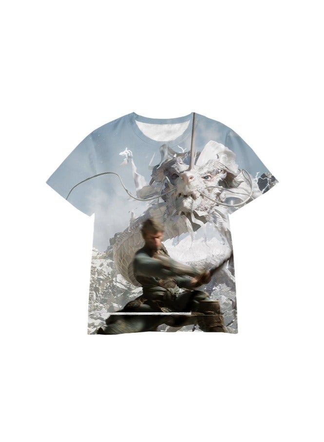 Black Myth Wukong Game Quick Drying Short Sleeved T-shirt for Men And Women 