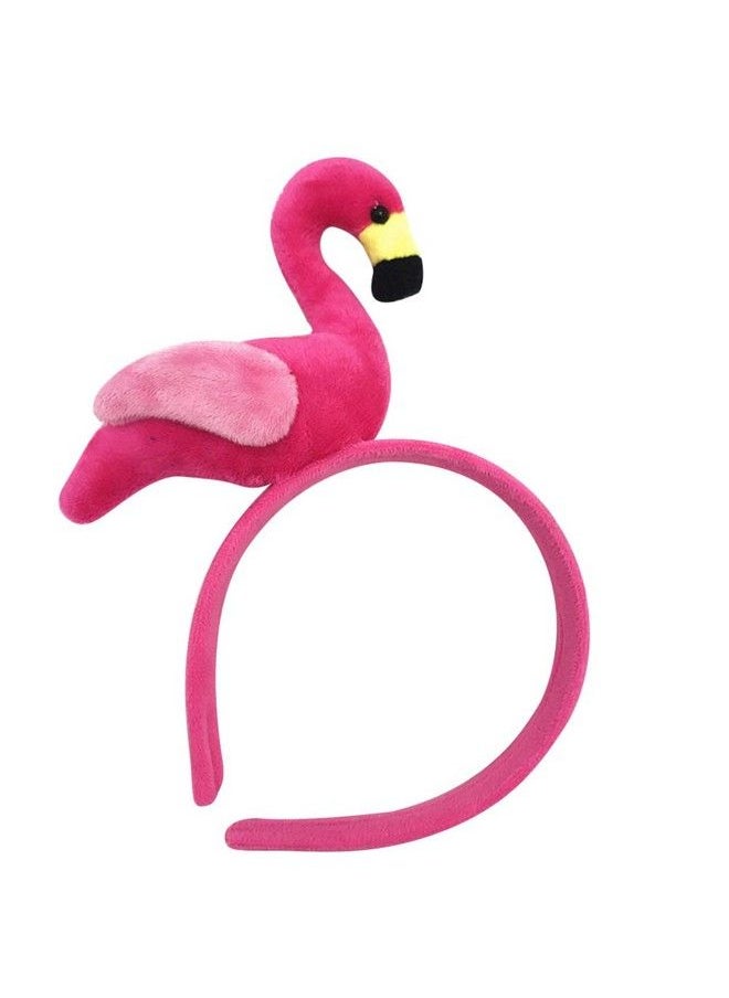 NUOBESTY - Flamingo Headband Party Hair Hoop Cute Hair Band For Kids Birthday Summer Beach Hawaii Party (Rosy) - Image 1