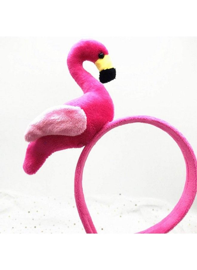NUOBESTY - Flamingo Headband Party Hair Hoop Cute Hair Band For Kids Birthday Summer Beach Hawaii Party (Rosy) - Image 1