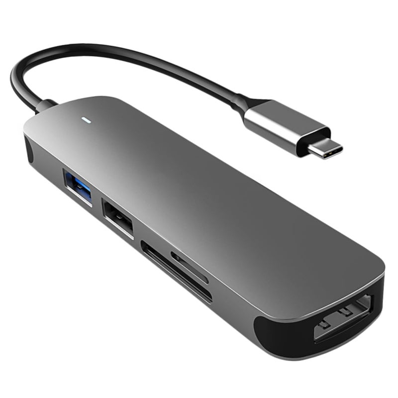 مُوَسِّع USB C مع منفذ HDMI، مصنوع من سبائك الألومنيوم، لتوصيل أجهزة الكمبيوتر المحمولة - Image 2