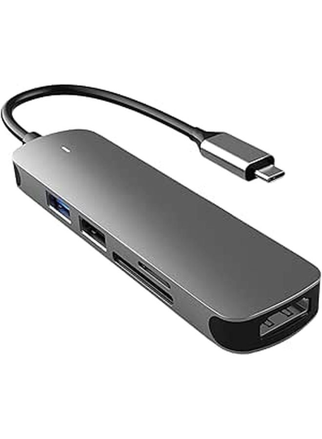 مُوَسِّع USB C مع منفذ HDMI، مصنوع من سبائك الألومنيوم، لتوصيل أجهزة الكمبيوتر المحمولة - Image 1