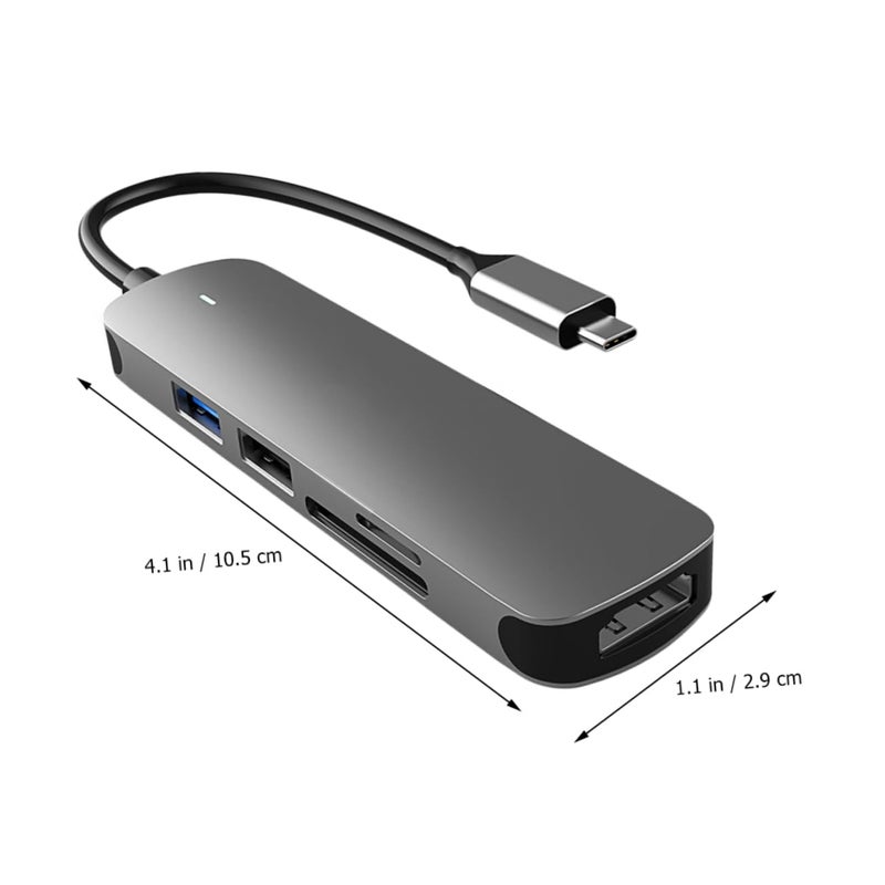 مُوَسِّع USB C مع منفذ HDMI، مصنوع من سبائك الألومنيوم، لتوصيل أجهزة الكمبيوتر المحمولة - Image 3