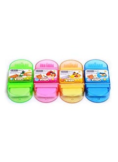 Akstore AK Store Cartoon Printed 3in1 Eraser Sharpener and Brush for Kids School Birthday Return Gift Pack of 4  - Image 1