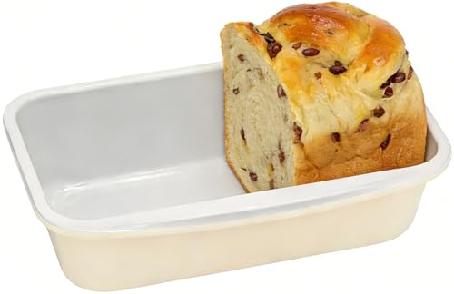 Ymiton NonStick Bread Loaf Pan 9x5 Inch Ceramic Coating Aluminized Steel Oven Safe to 550F Dishwasher Safe NonToxic PTFE PFOA Free Sunshine Cream - Image 1