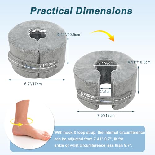 Zelen Foot Elevation Pillow Ankle Protector Support Elevated Foot Heel Pillow Elevator Feet Foam Wedge Leg Rest Post Surgery Pillow Bed Pressure Sore Cushion Elevating Broken Ankle Heel Protection (1 PCS) - Image 3