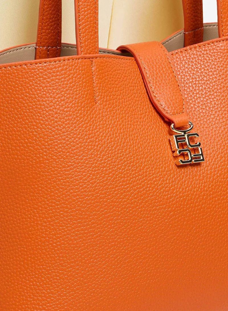 فرنش كونكشن Women Orange Emili Medium Tote Bag