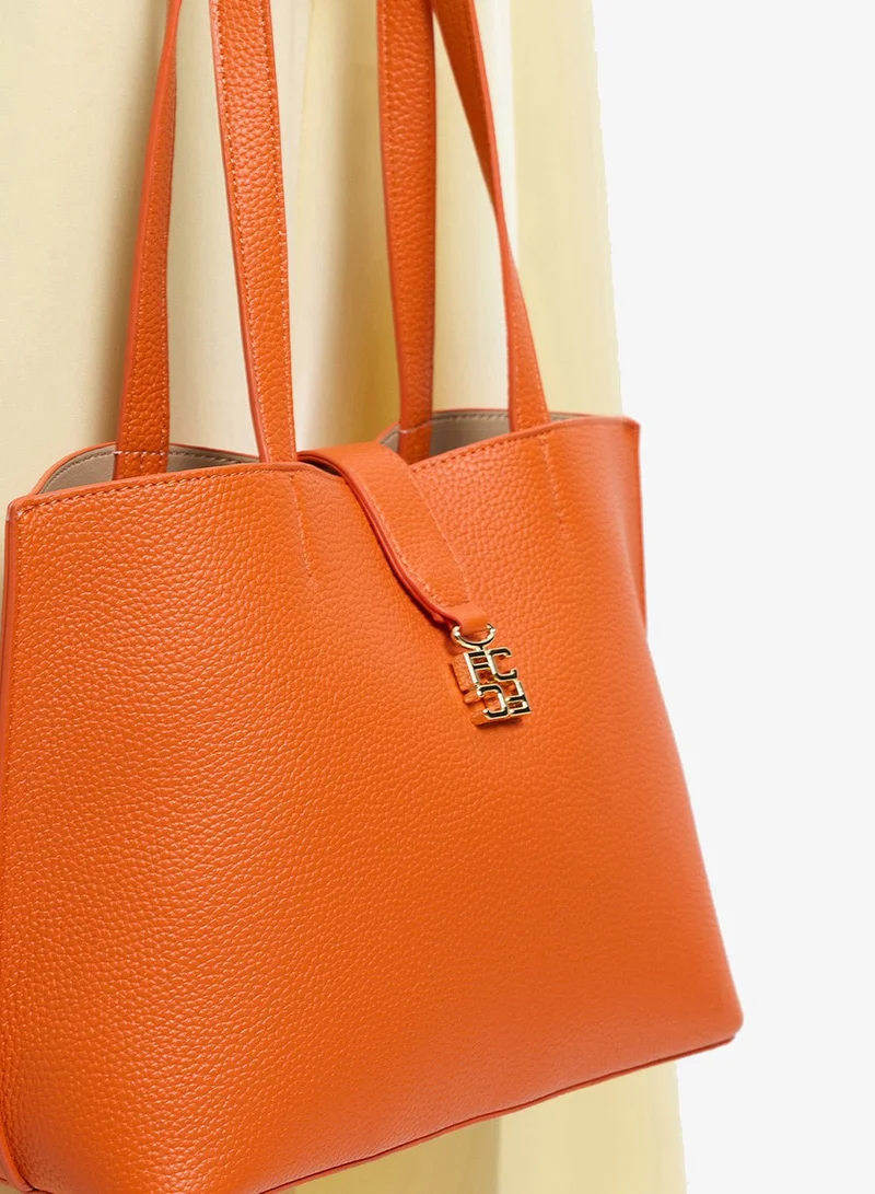 فرنش كونكشن Women Orange Emili Medium Tote Bag