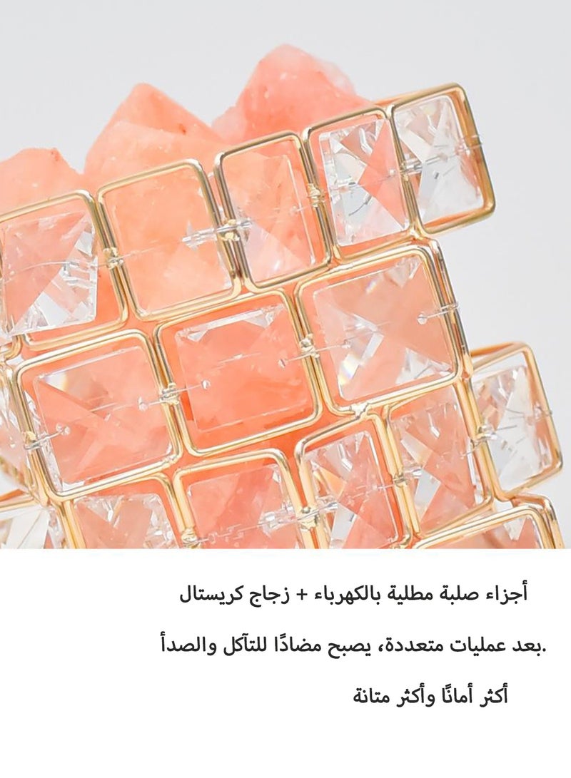 الموضة أربعة طبقة كريستال مكعب الجدول مصباح USB قابلة للشحن LED السرير ليلة ضوء الجدول مصباح لغرفة المعيشة غرفة نوم