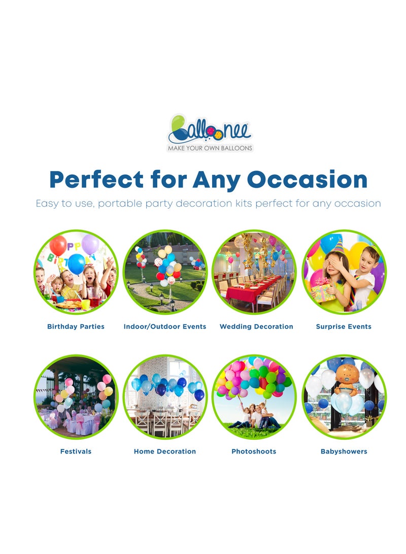 Balloonee Jumbo Disposable Helium Party Kit - Pack of 3, Helium Tank for Balloons At Home - Image 5