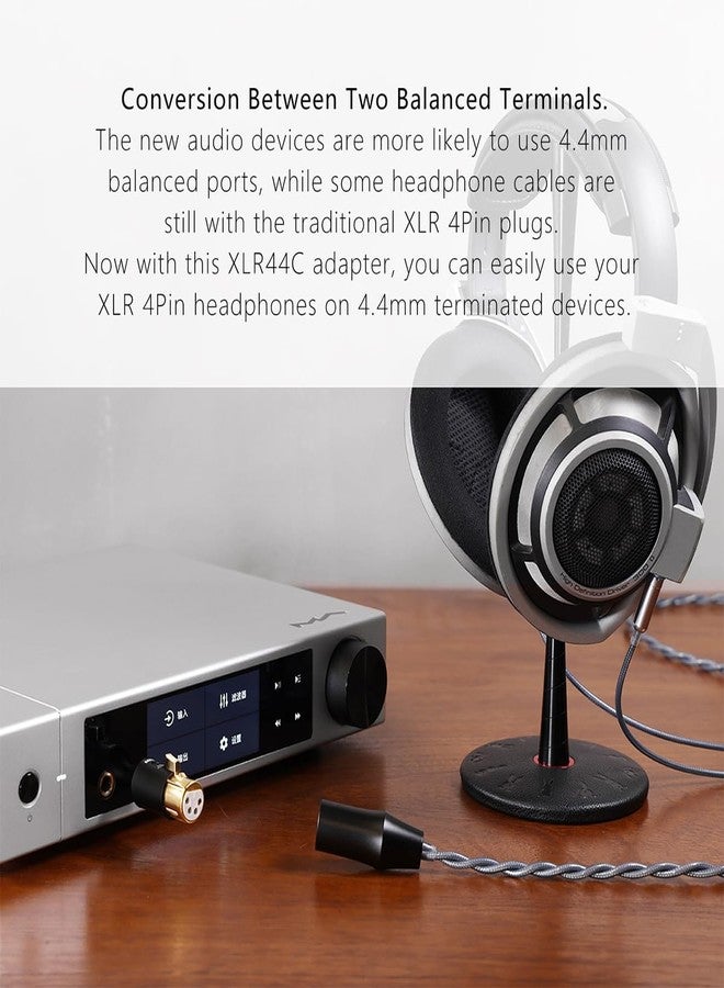 ddHiFi XLR44C Balanced XLR 4Pin to 4.4mm Adapter, Adapt Traditional XLR 4Pin Earphones Cables to 4.4mm Terminated Devices for Earphones - Image 4