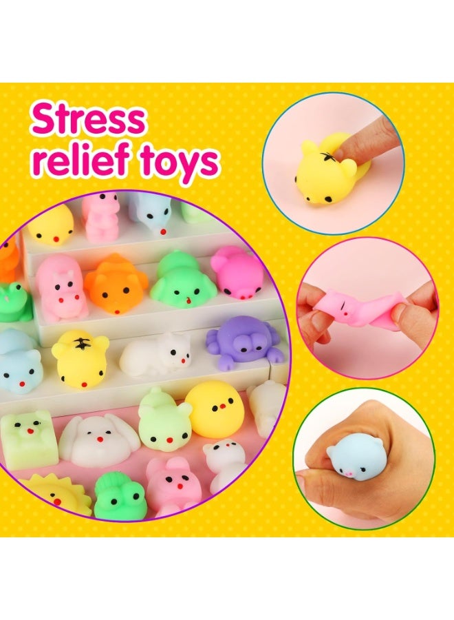 ZERIFAM Mochi Squishy Toy, 50pcs Animal Squishies Bulk Kawaii Party Favors, Stress Reliever Goods for Kids 4-8 8-12 Boys Girls Toddlers Teens Work - Image 3