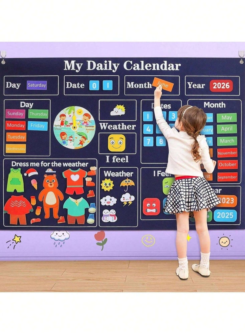 Interactive Felt Storyboard Set for Kids - Educational Wall Hanging Toy for Early Learning and Development, Featuring Fun Animal Figures and Engaging Storytelling, Ideal for Ages 3+ - Image 1