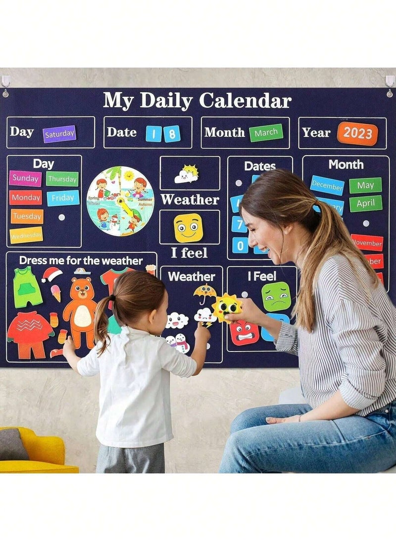 Interactive Felt Storyboard Set for Kids - Educational Wall Hanging Toy for Early Learning and Development, Featuring Fun Animal Figures and Engaging Storytelling, Ideal for Ages 3+ - Image 2