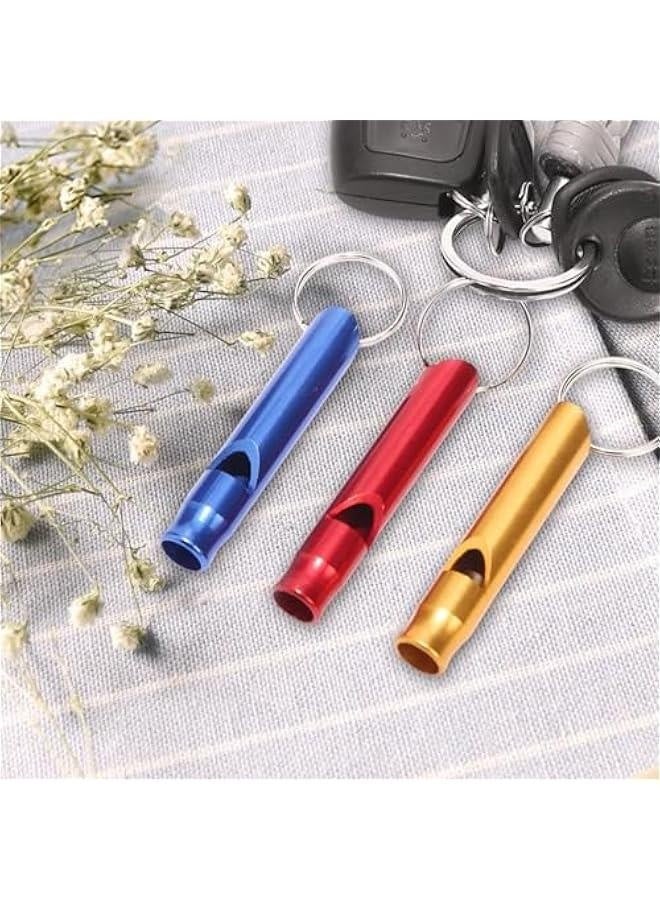 Generic Aluminum Whistle - Aluminium Alloy Survival Whistle | Survival Whistle | Safety Whistle Survival | Survival Whistles with Key Chain | Whistle with Keychain Loud Sound | Keychain Outdoor Camp - Image 3