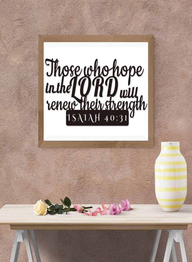 GiftYou Isaiah 40:31 Inspirational Scripture Metal Wall Sign - 16.5"X7.8" Inch Steel Bible Verse Wall Art Hangings and Holy Biblical Decor (Black) - Image 5
