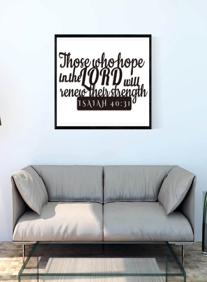 GiftYou Isaiah 40:31 Inspirational Scripture Metal Wall Sign - 16.5"X7.8" Inch Steel Bible Verse Wall Art Hangings and Holy Biblical Decor (Black) - Image 4