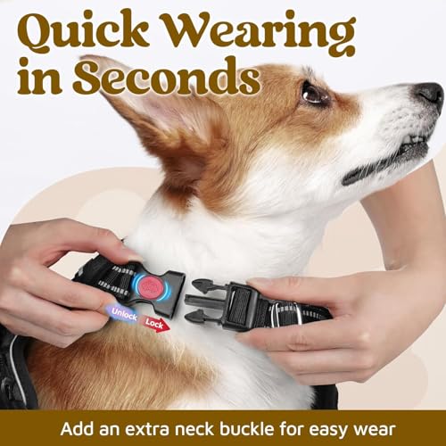 Doggo Bite Premium Reflective Dog Vest Harness| Soft Breathable| Padded Handle| Adjustable Straps & Dual Lock Buckle| No-Choke Design with Free Leash-22mm Chest (28-37inch) All Giant Breeds 35-60Kg - Image 3