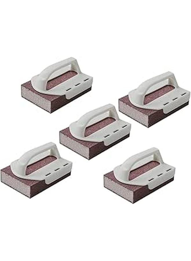 5 Pack Emery Sponge Scrubbers with Handle Nanometer Abrasive Cleaning Sponges Random Color - Image 1