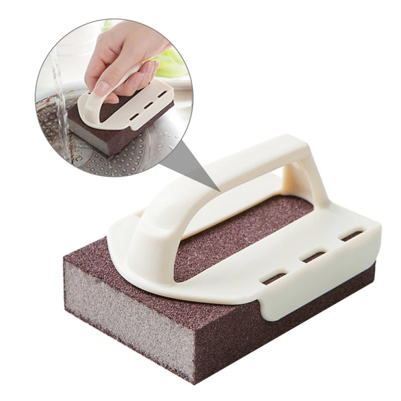 5 Pack Emery Sponge Scrubbers with Handle Nanometer Abrasive Cleaning Sponges Random Color - Image 5