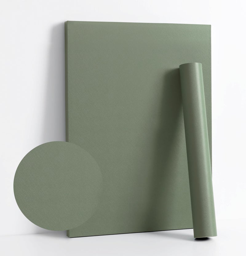 Dimoon 118''x17.7'' Green Peel and Stick Wallpaper Contact Paper Modern Self Adhesive Wall Paper Removable Renter Friendly Textured Solid Color Shelf Cabinet Vinyl Roll (118''x17.7'',Leaf Green) - Image 1