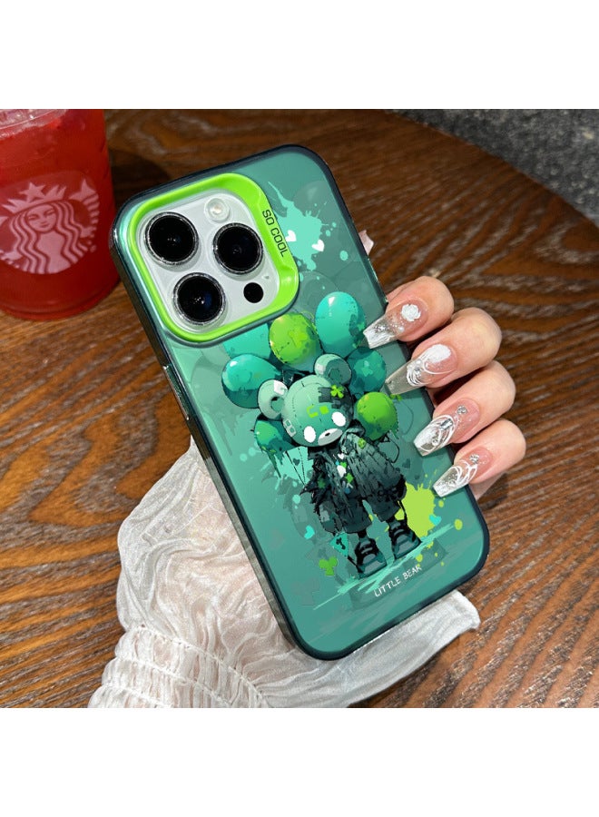 Suitable For Apple 14promax Mobile Phone Case New Fashionable Cool Bear Hard Case 11 Protective Case Xs Anti-fall Couple Xr