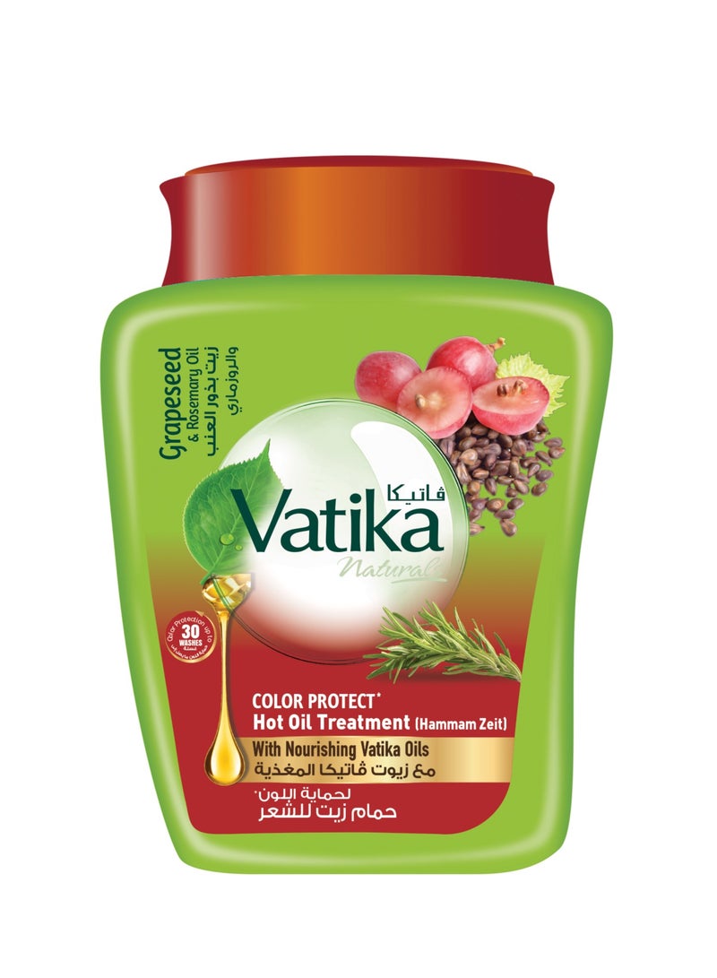 Vatika Naturals Hydrating Colour Protection Hot Oil Treatment Hair Mask-500g For Dry, Damaged or Colour-Treated Hair Long Lasting Colour Protection up to 30 Washes with Grapeseed & Rosemary Oil 
