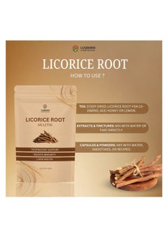 Luqmani Herbs Licorice Root Mulethi Raw 100 gm  - Image 3