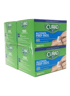 CURAD Pack of 4 Alcohol Prep Pads, Medium, 4 X 100 Pieces  - Image 1