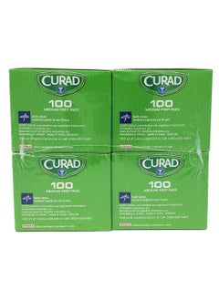 CURAD Pack of 4 Alcohol Prep Pads, Medium, 4 X 100 Pieces  - Image 2