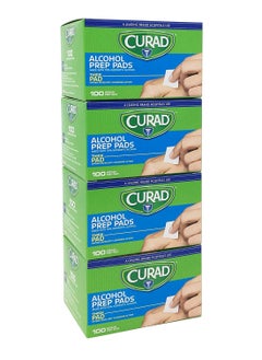 CURAD Pack of 4 Alcohol Prep Pads, Medium, 4 X 100 Pieces  - Image 3