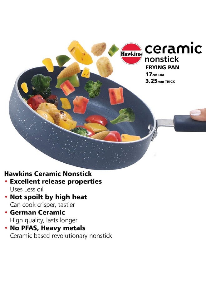 Hawkins Ceramic Nonstick Frying Pan, 17 cm Diameter, Induction Fry Pan, Granite Omlette Egg Pan, Fish Pan (ICF17) - Image 4