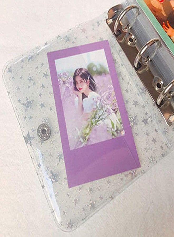 Careflection 3inch Small Photo Album Glitter Binder 2x3 Compatible with Fujifilm Instax Mini Film/Polaroid Film/Kpop Photocard for 20 photos (20 Pockets) (White) - Image 4