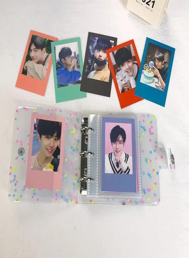 Careflection 3inch Small Photo Album Glitter Binder 2x3 Compatible with Fujifilm Instax Mini Film/Polaroid Film/Kpop Photocard for 20 photos (20 Pockets) (White) - Image 2