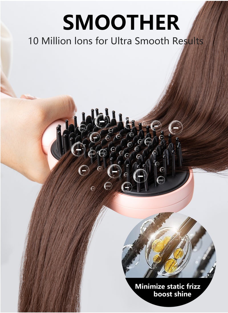 DOSCHER Hair Straightener Brush Straightening Comb Fast Heating Ceramic Heater Compatible For Digital LCD Display Compatible For Home Uses Dual Voltage Hair  - Image 3