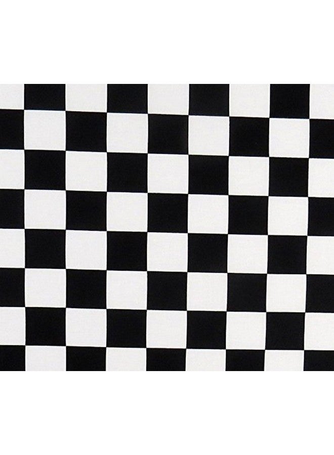 SHEETWORLD.COM SheetWorld 100% Cotton Percale Fitted Crib Toddler Sheet 28 x 52, Black White Checkerboard, Made in USA - Image 2