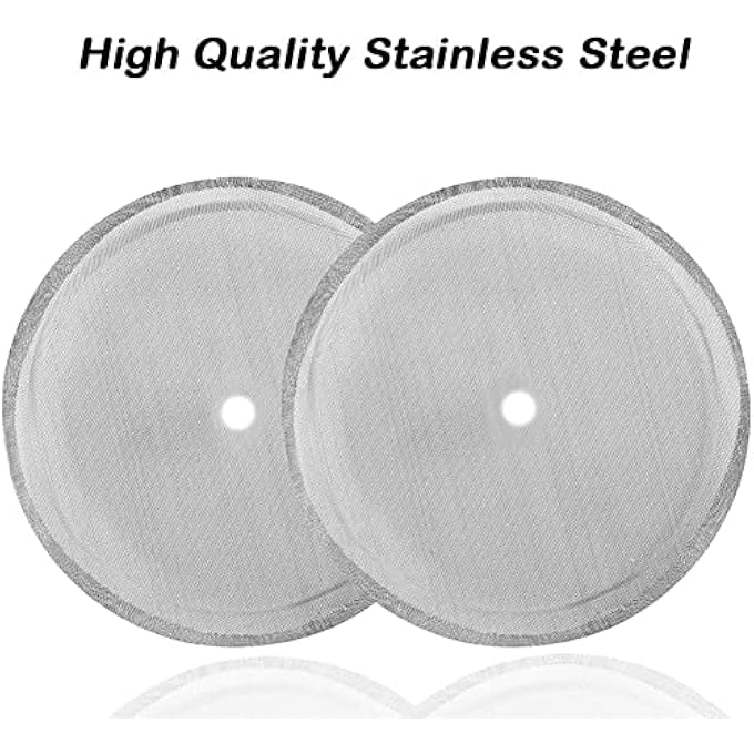 CKANDAY 4 Pack French Press Replacement Filter ScreenReusable Stainless Steel Mesh Filters For Universal 1000 Ml  34 Oz  8 Cup French Press Coffee Makers - Image 3