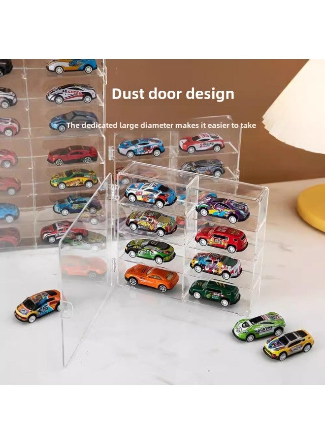 Hot Wheels Display Stand Alloy Car Model 1:64 Children's Toy Car Ornaments Transparent Finishing Storage Display Box-Color:8 Compartments, Detachable Partitions, Can Be Placed Horizontally Or Vertically - Car Storage Box  - Image 4