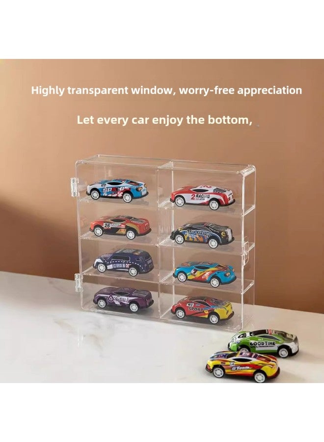Hot Wheels Display Stand Alloy Car Model 1:64 Children's Toy Car Ornaments Transparent Finishing Storage Display Box-Color:8 Compartments, Detachable Partitions, Can Be Placed Horizontally Or Vertically - Car Storage Box  - Image 5