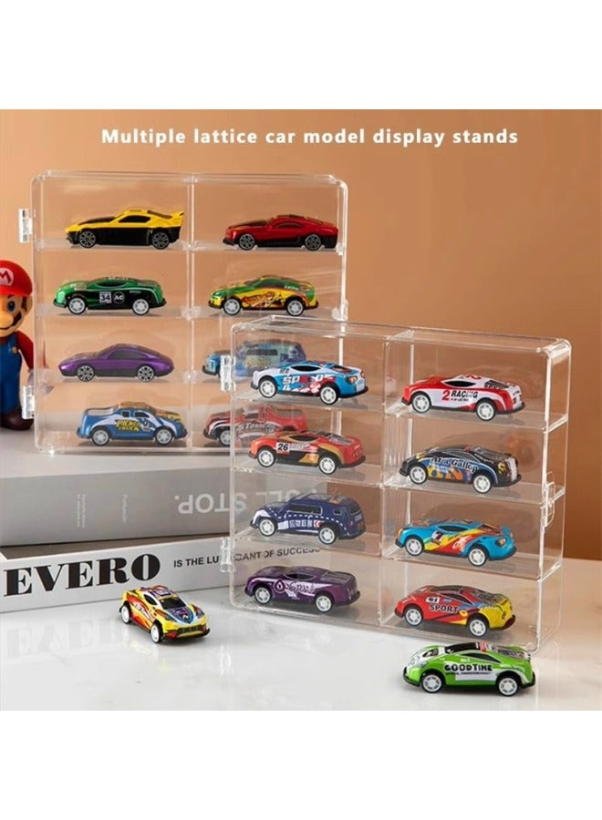 Hot Wheels Display Stand Alloy Car Model 1:64 Children's Toy Car Ornaments Transparent Finishing Storage Display Box-Color:8 Compartments, Detachable Partitions, Can Be Placed Horizontally Or Vertically - Car Storage Box  - Image 2