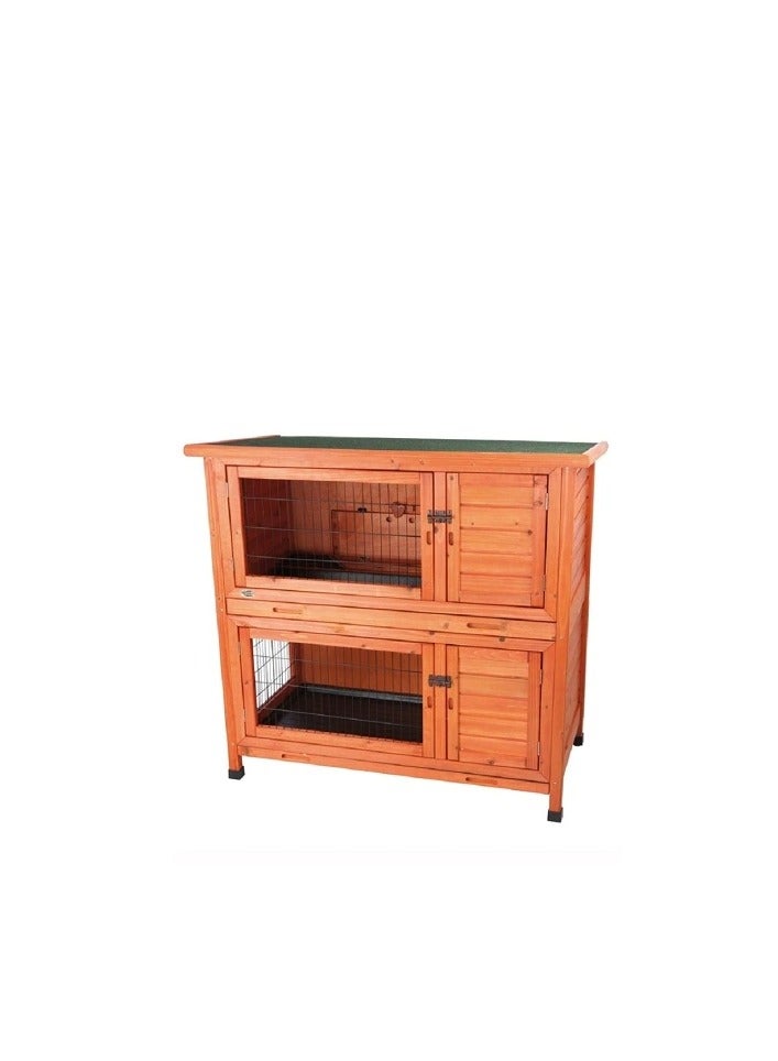 Trixie Natura Brown Hutch 2 Storey For Small Pets - Image 3