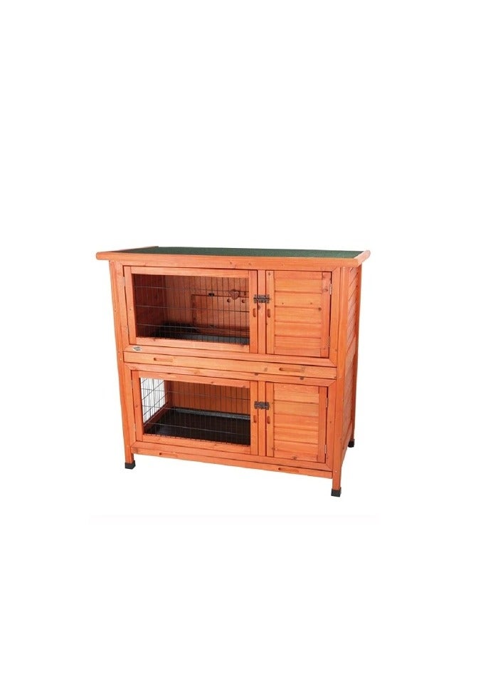 Trixie Natura Brown Hutch 2 Storey For Small Pets - Image 1