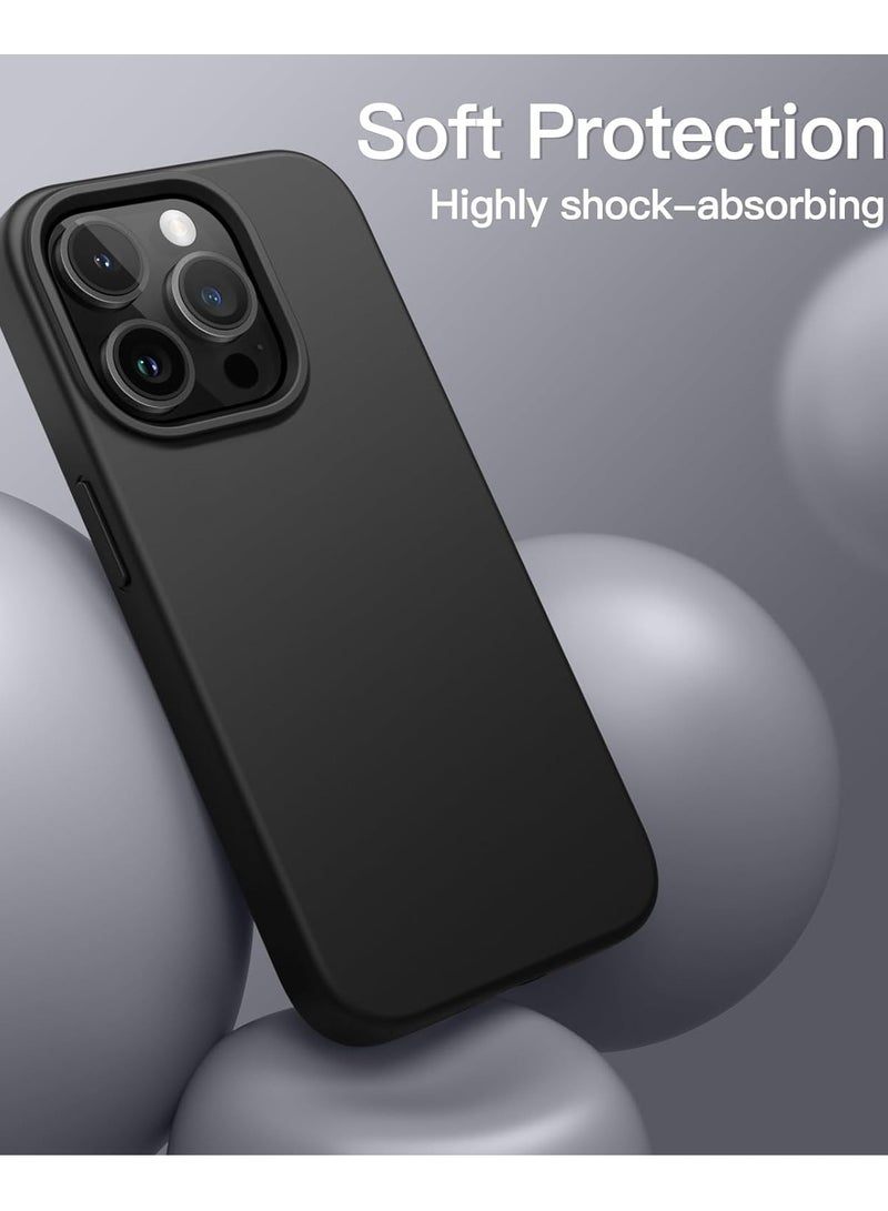 Silicone Case Compatible with iPhone 15 pro 6.1 Premium Silicone Full Body Protection black - Image 3