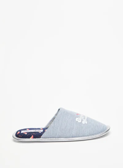 Flora Bella By Shoexpress Womens Slogan Print Slip On Bedroom Slides