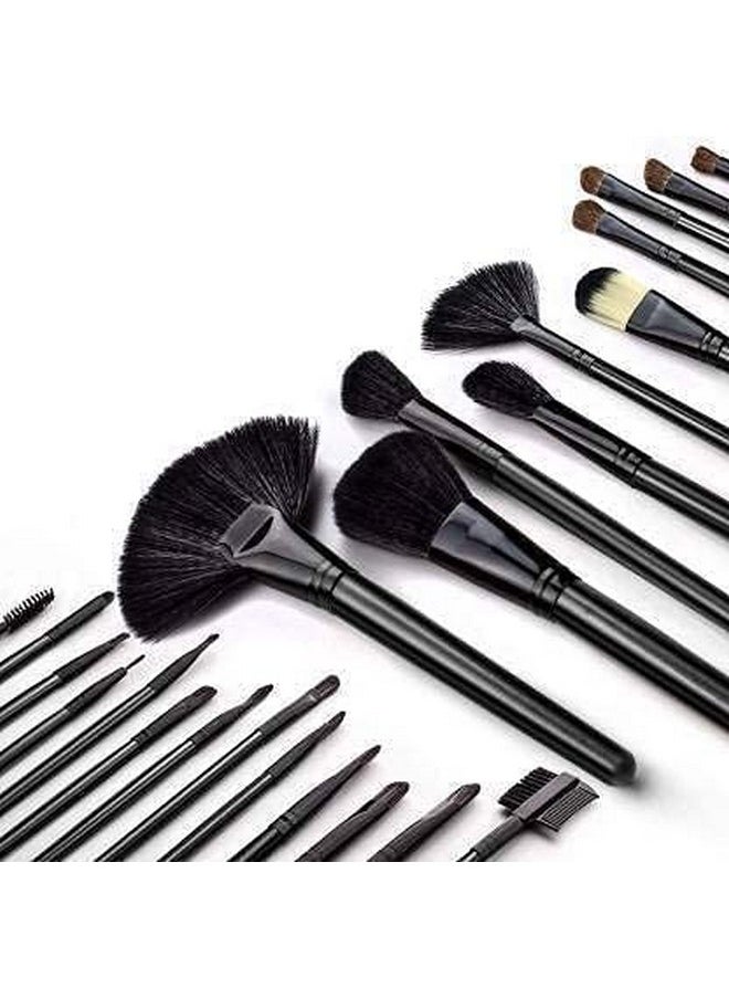 SKINPLUS - SKINPLUS Premium Set Of 24 Pcs Soft Hair Makeup Brush Black (Pack Of 24) - Image 1