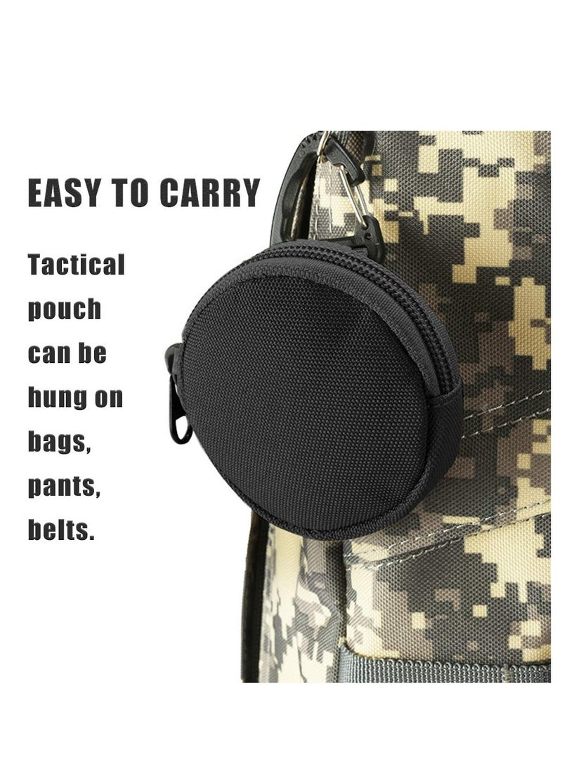 SOLARAE Outdoor Circle Carrying Key Holder Case Small Zipper Coin Purse Keychain Wallet, Professional EDC Pouch Accessories Case for Military Gear Bags, Little Change Wallet, Wireless Headset Pack, 3PCS - Image 5