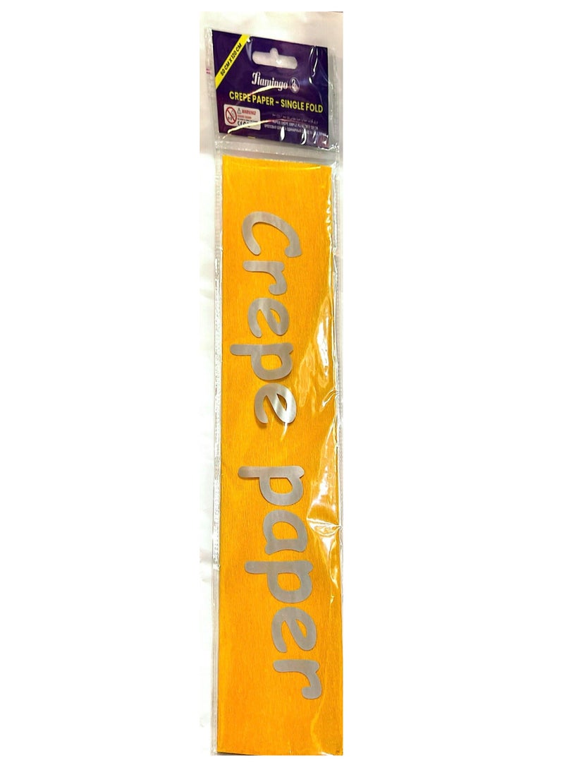 Flamingo Single Fold Crepe Paper 50cm×120cm Yellow Color - Image 1