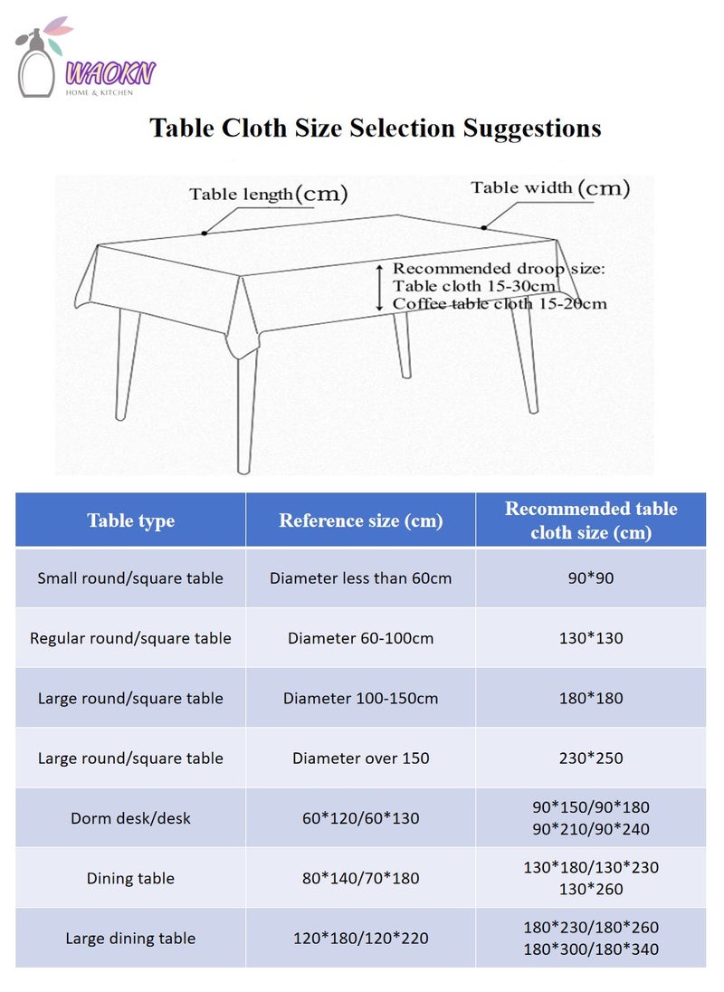 WAOKN - Tablecloth, Waterproof And Oil-Proof End Table Dustproof Cover, Picnic Blanket With Lacy In Solid Color, Dark Grey - Image 1